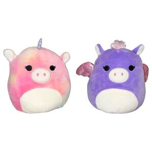 Squishmallows Astrid The Purple Unicorn and Esmeralda The Unicorn 6 in LOT OF 2